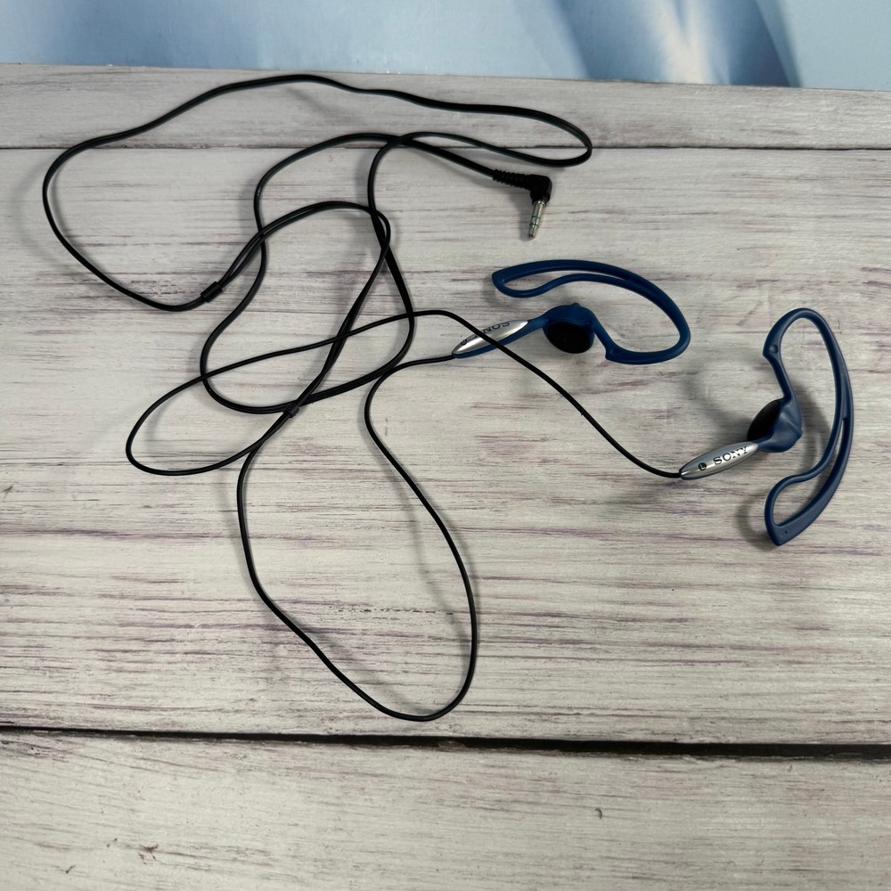 Sony MDR-J10 Headphones OS Blue Vintage 2001 h.ear Clip On Retro Y2K Tech Retro